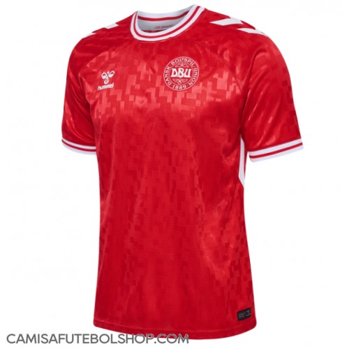 Camisa de time de futebol Dinamarca Replicas 1º Equipamento Europeu 2024 Manga Curta